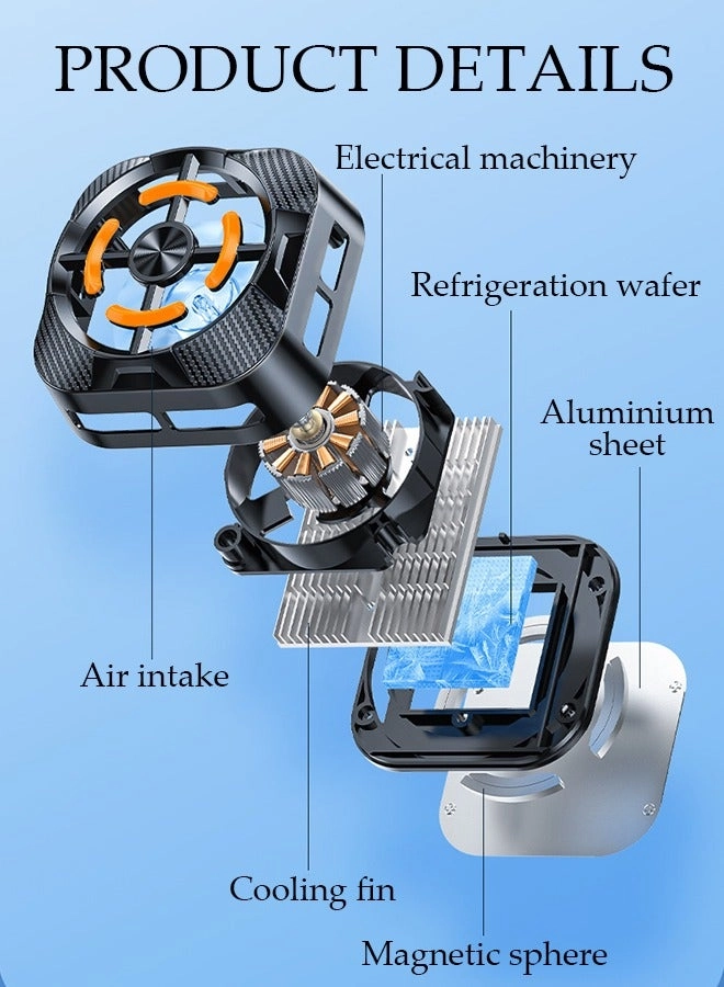 Magnetic Cooling Chip - Phone Fan RGB Lights
