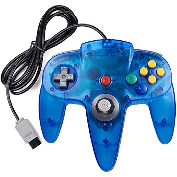 N64 Controller - JUNGLE GREEN/BLUE + N64 Controller Extension Cable - 6FT