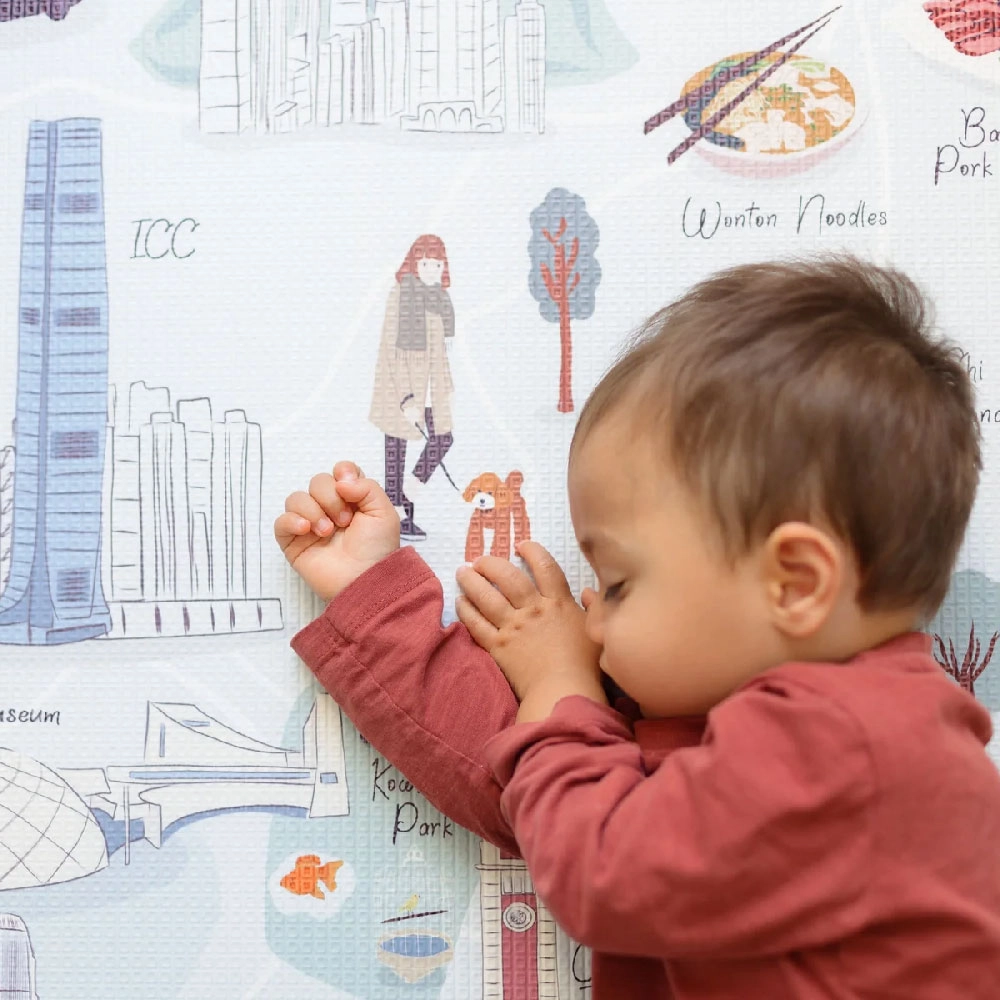 Hong Kong City Tour Reversible Play Mat - 0 month