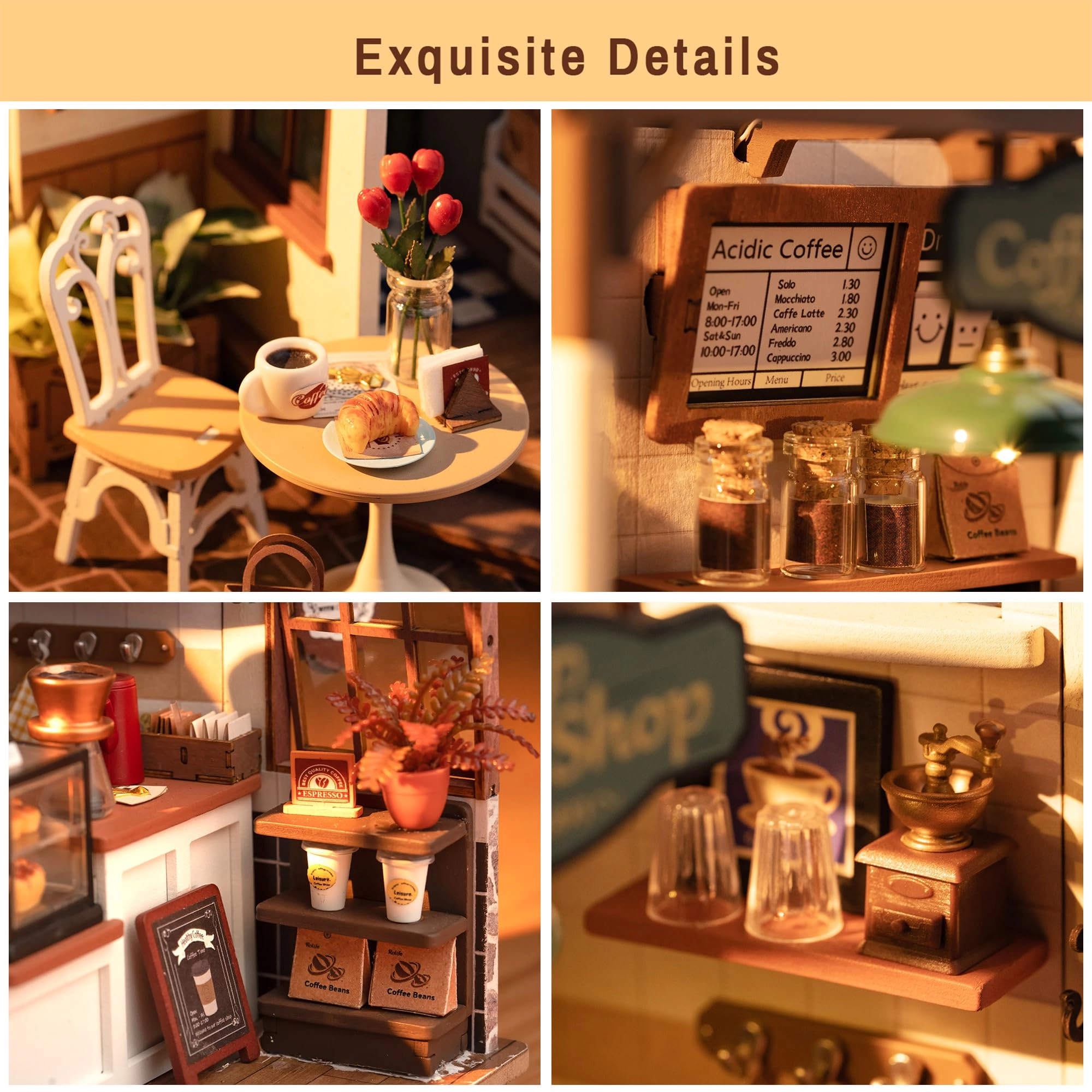 DIY Miniature Dollhouse Kit - Simon's Time Cafe
