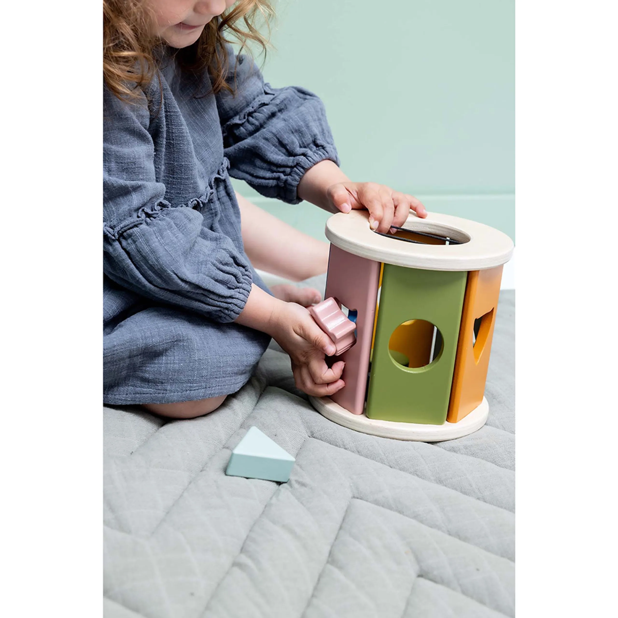 Wooden Rolling Shape Sorter - Suitable for 18 months & above