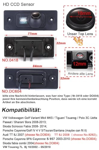 Backup Camera - universal RCA connector 1280*720 pixels