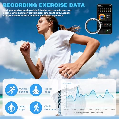 Fitness Tracker Ring - Heart Rate Blood Oxygen