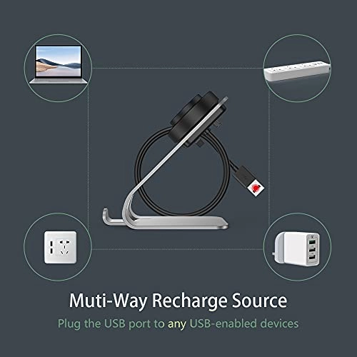 Charging Dock for Amazfit GTR 2, GTR 2e, GTS 2, GTS 2 Mini, GTS 2e, Pop, Pop Pro, BIP U, BIP U Pro, Zepp E, Zepp Z, T-REX Pro - 150cm Cable