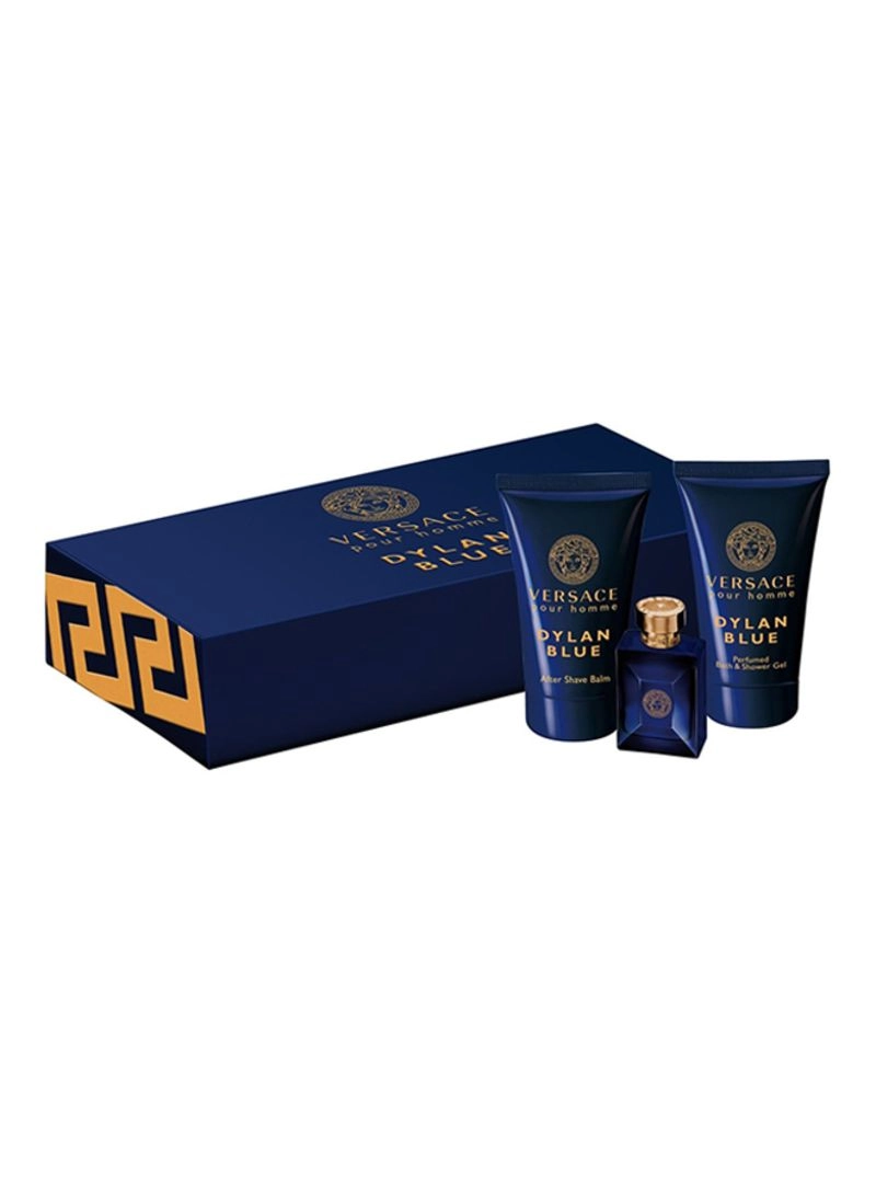 Versace Dylan Blue Eau De Toilette - 5 ml + Dylan Blue Body Lotion - 25 ml + Dylan Blue Shower Gel - 25 ml
