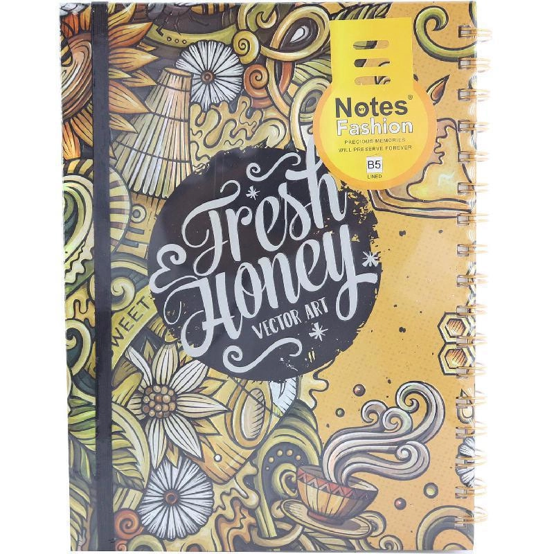 Notebook 19 X 26 cm Spiral - Grid 100 Sheets