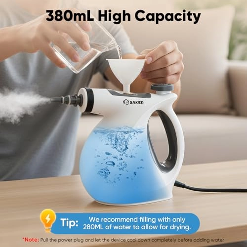 Handheld Steam Cleaner - 1050W Portable White