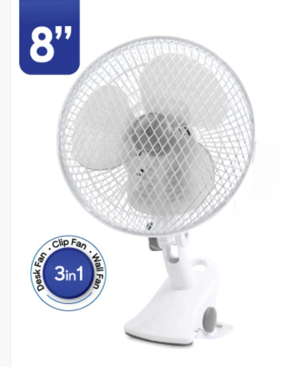 Silvonix 3 in 1 Clip Fan - Clip Desk Wall
