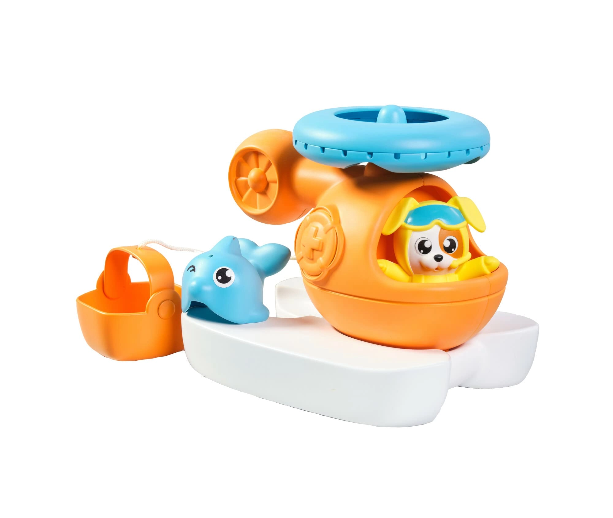 Tomy E73305C Splash & Rescue Helicopter - Water Spinning Squirting Pilot