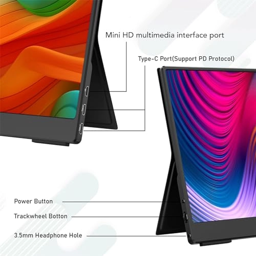 Portable Monitor - XUMIUZIY04t93ml8ro-13 14 Inch 1080P FHD