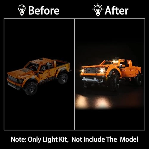 LED Light Kit for LEGO 42126 F-150 Raptor - Plastic