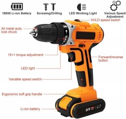 HID Cordless Drill - 21V 20Ah Kit