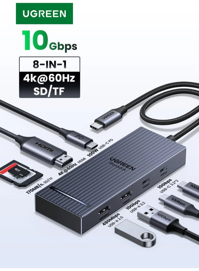 Ugreen USB C Hub - 8-in-1 4K@60Hz 100W