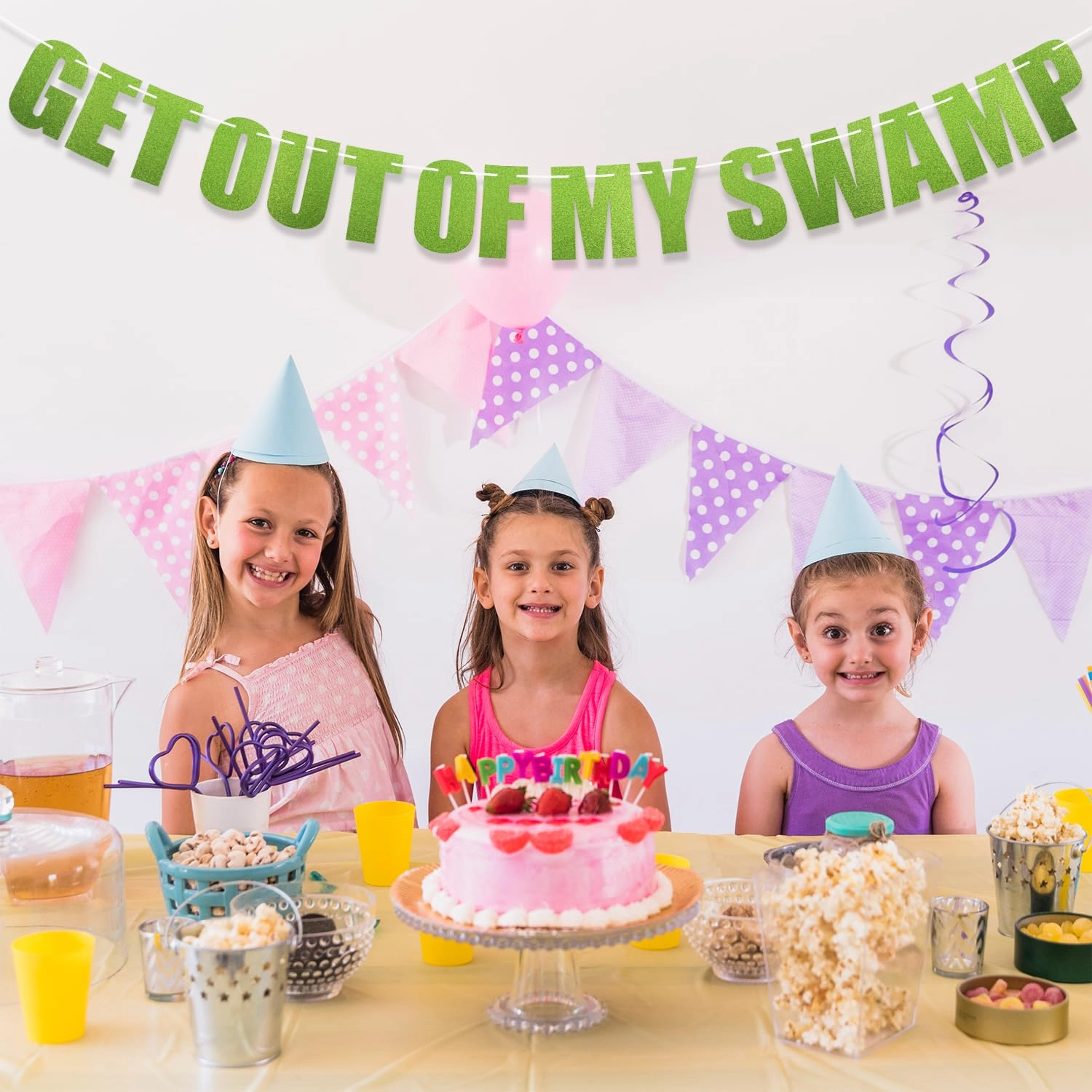 Get Out of My Swamp Banner - 1 set Birthday