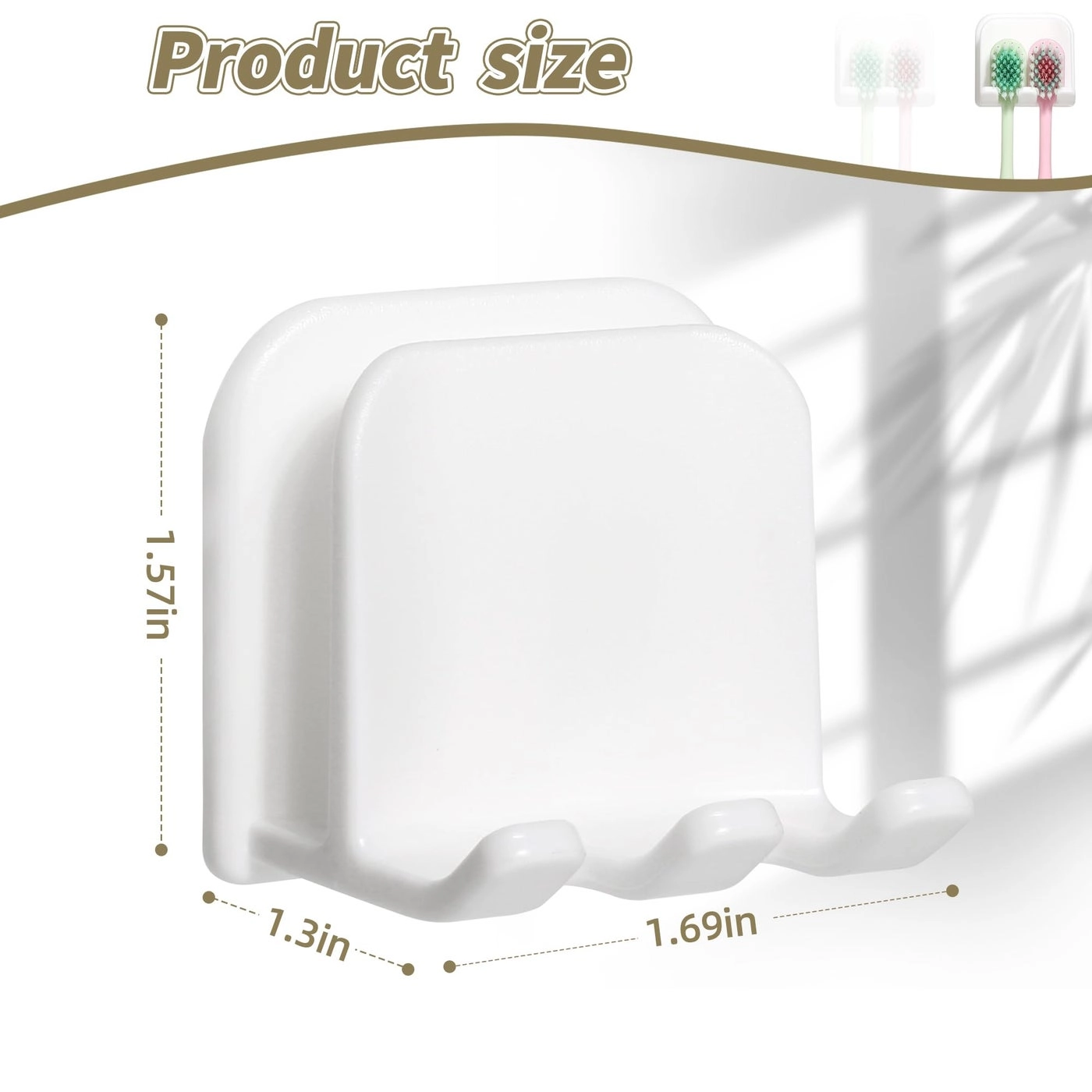 Toothbrush Holder - Self-Adhesive Waterproof Set