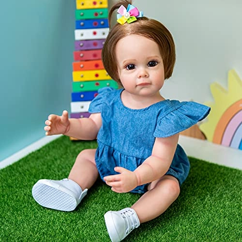 Maggi Reborn Baby Doll - 55 cm Silicone Hand rooted fiber hair