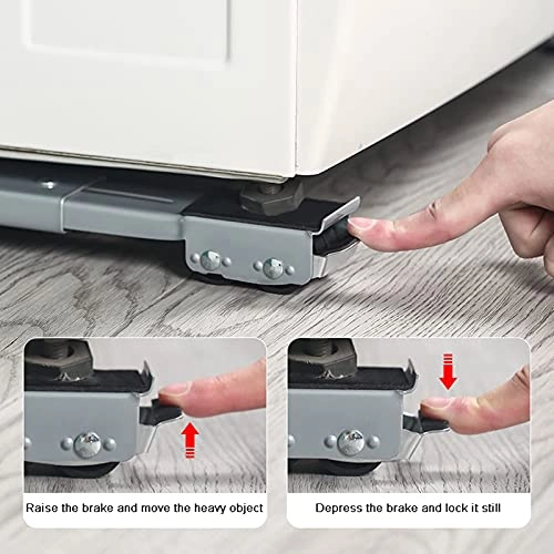 Washing Machine Base - Silver Adjustable 45-70cm