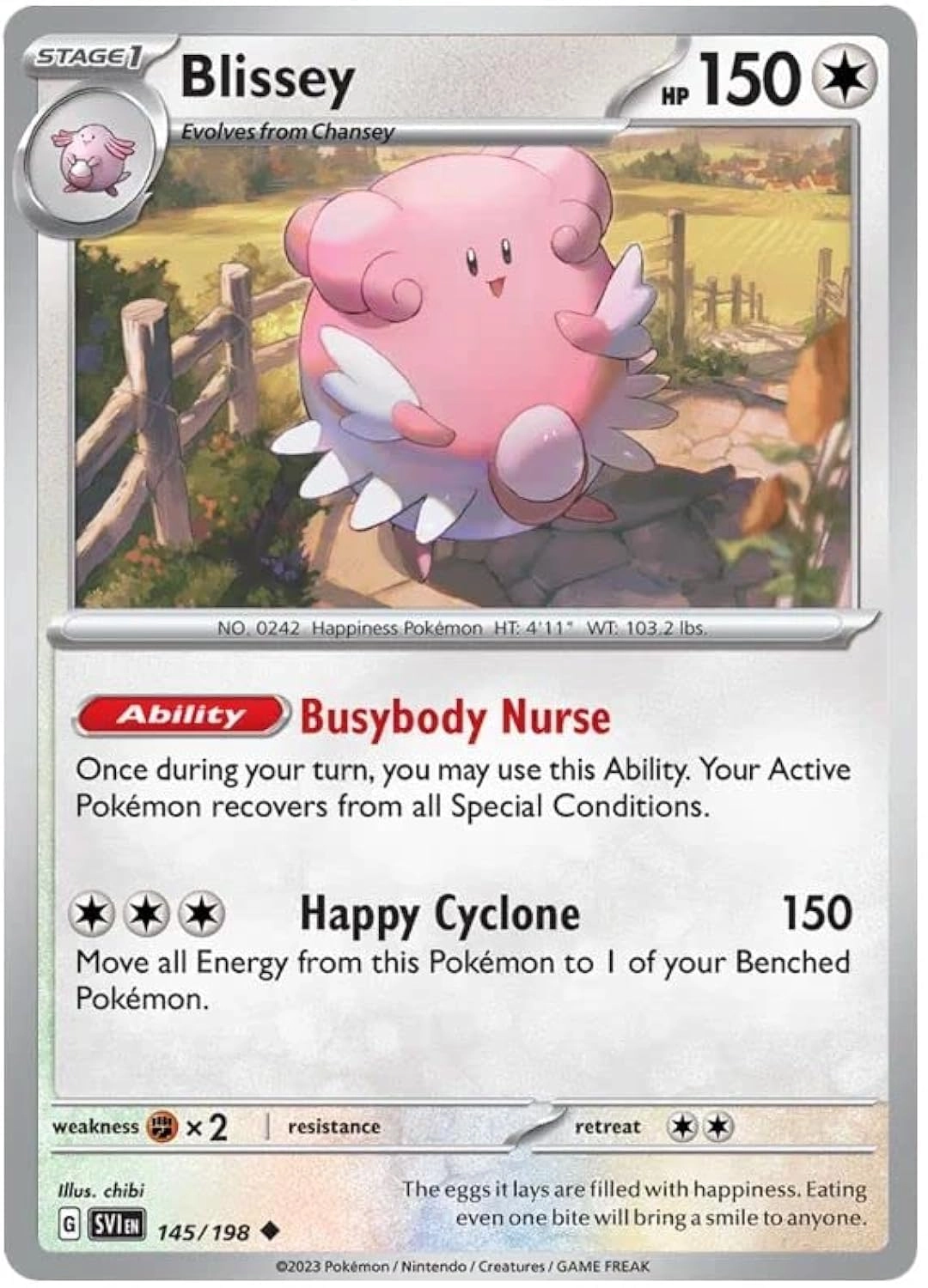 Pokémon Pokemon Blissey 145/198 - English - 1pcs + Toploader