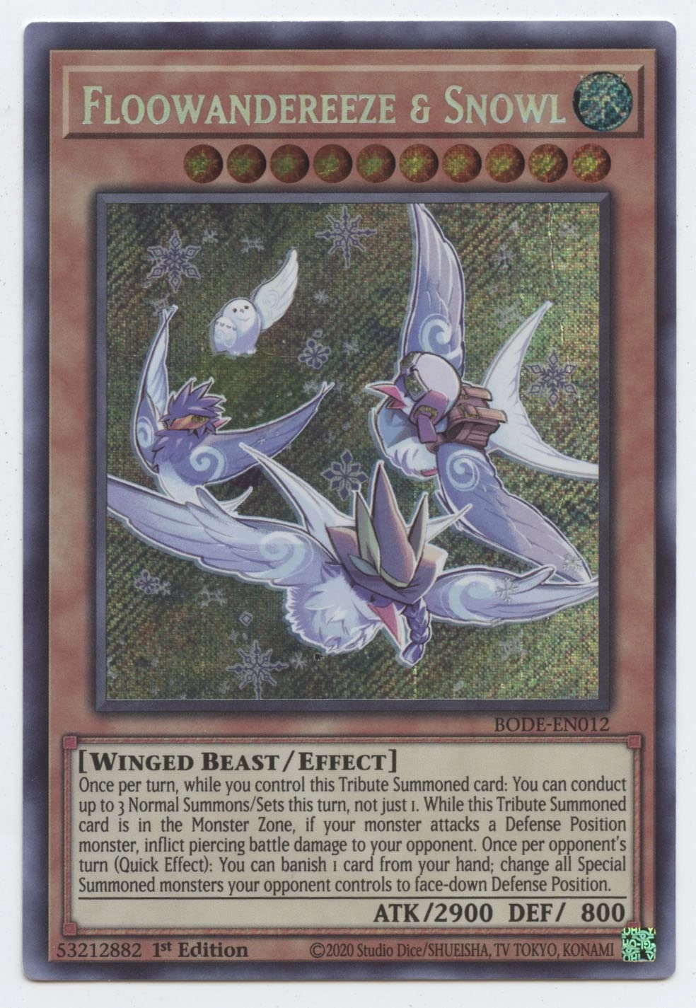 Yu-Gi-Oh! Floowandereeze & Snowl BODE-EN012 - 1pcs 1st Edition