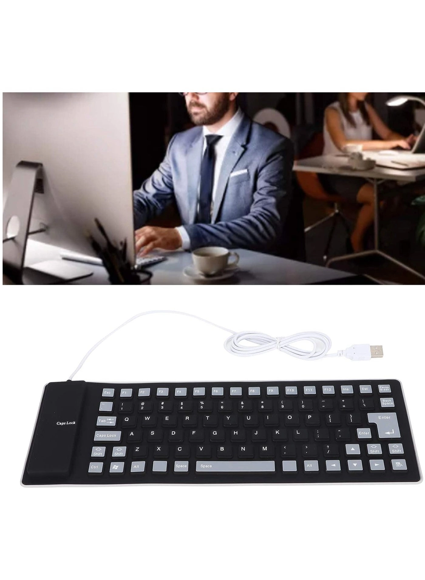 Foldable Flexible Keyboard - Wired