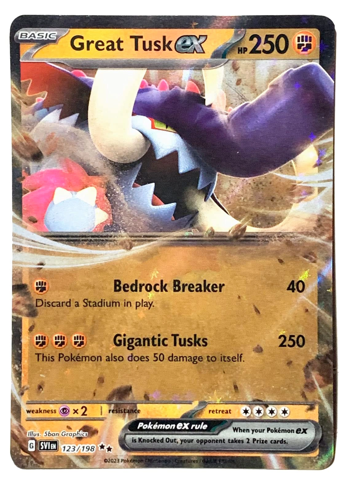 Pokémon Great Tusk ex 123/198 - Scarlet & Violet