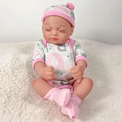 Reborn Baby Doll - 10 inch Silicone Girl Ages 3+ Gift Set