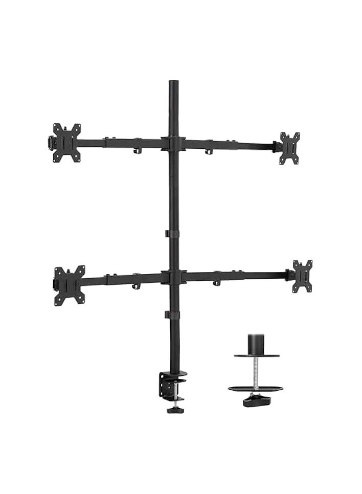 Green Tiger Quad Monitor Desk Mount - four 19-32 inches 75x75mm or 100x100mm