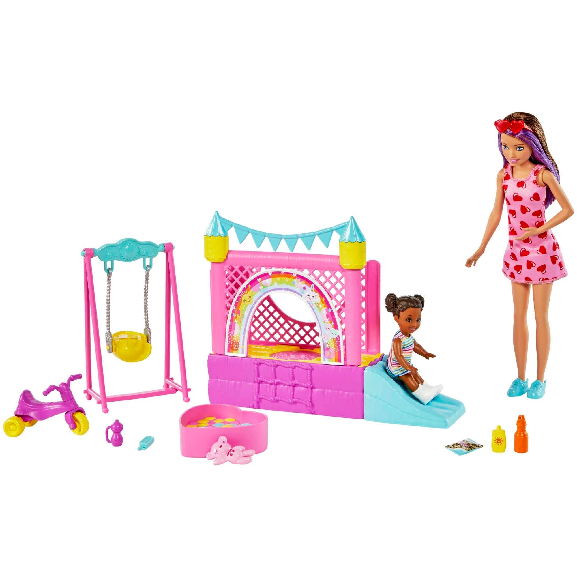 Mattel Skipper Babysitters Inc. Bounce House Playset - Two Dolls Ages 3+