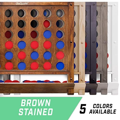 Wall Mounted 4 in a Row - Brown Wood