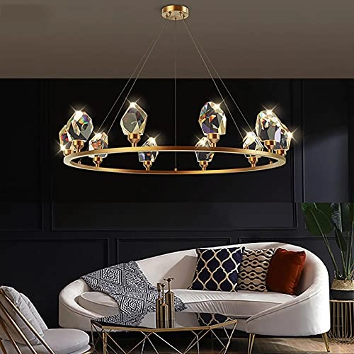 All Copper Ring Crystal Lights - 120cm