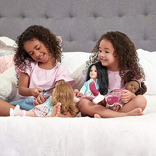 Zola Doll - 14" Plastic Dark Skin Brunette with Purple Highlight Dark Brown Eyes Ages 3+