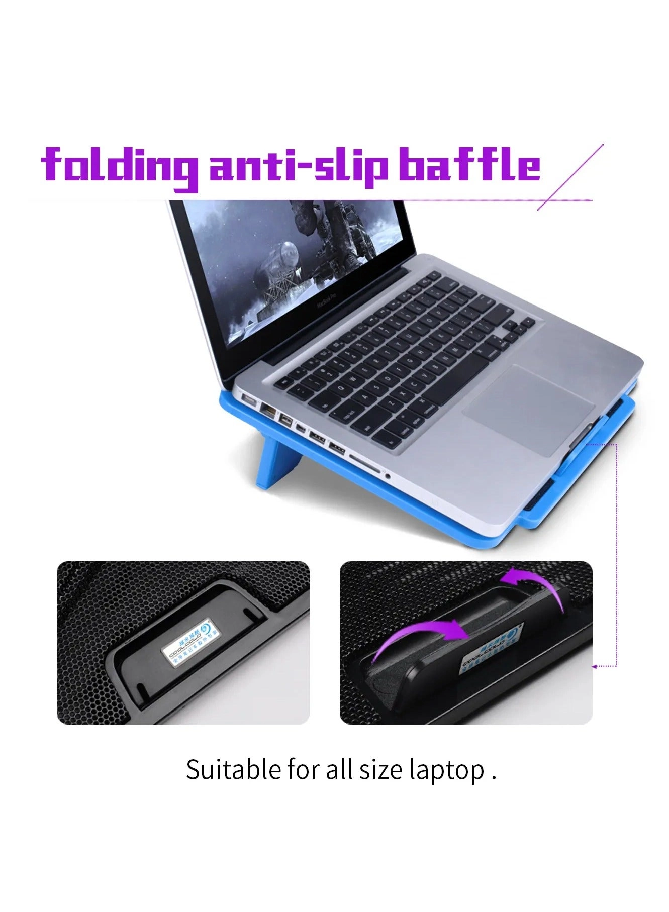 Laptop Cooling Pad - 2 10-15.6 Inch