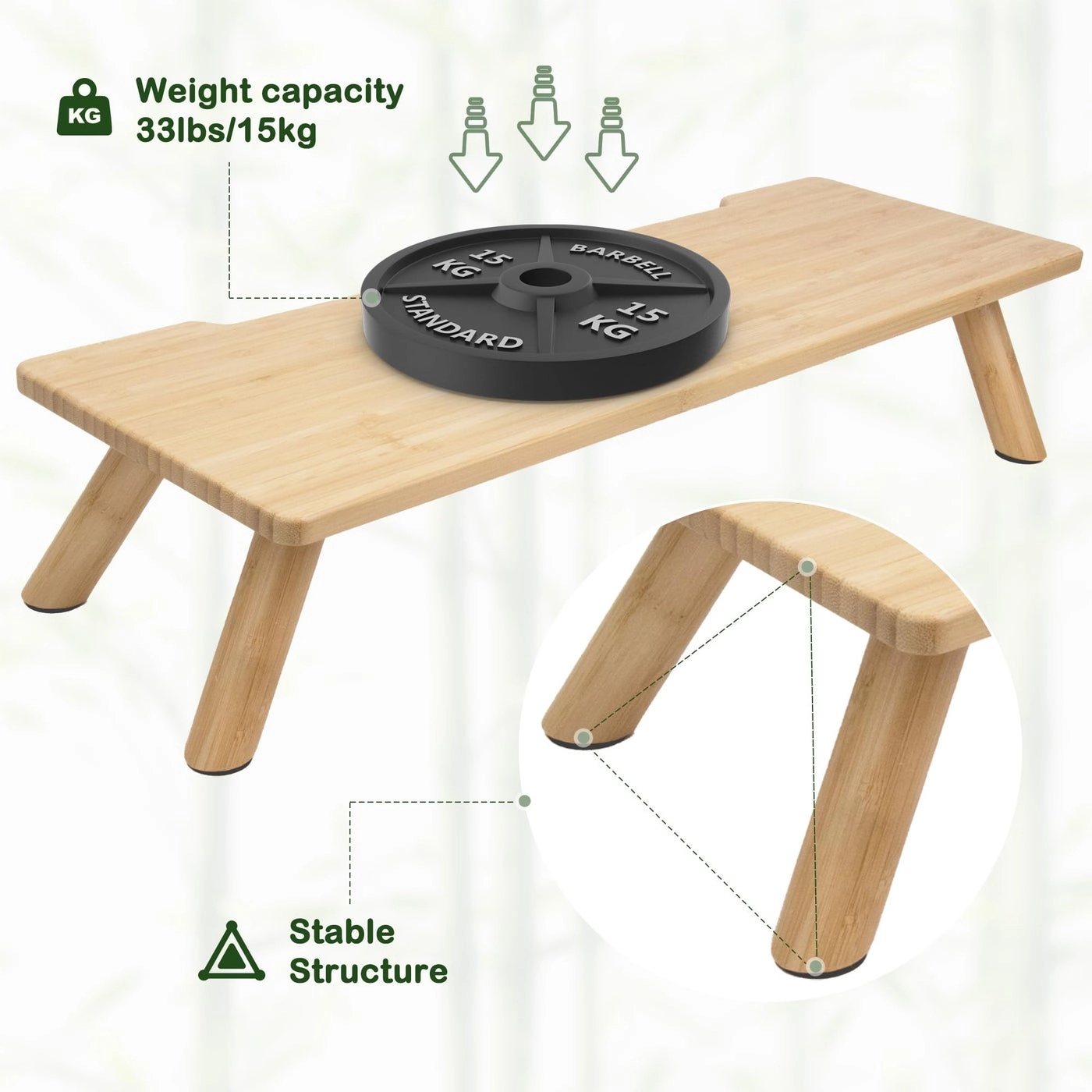 Bamboo Monitor Stand Riser - 31.5 Inches