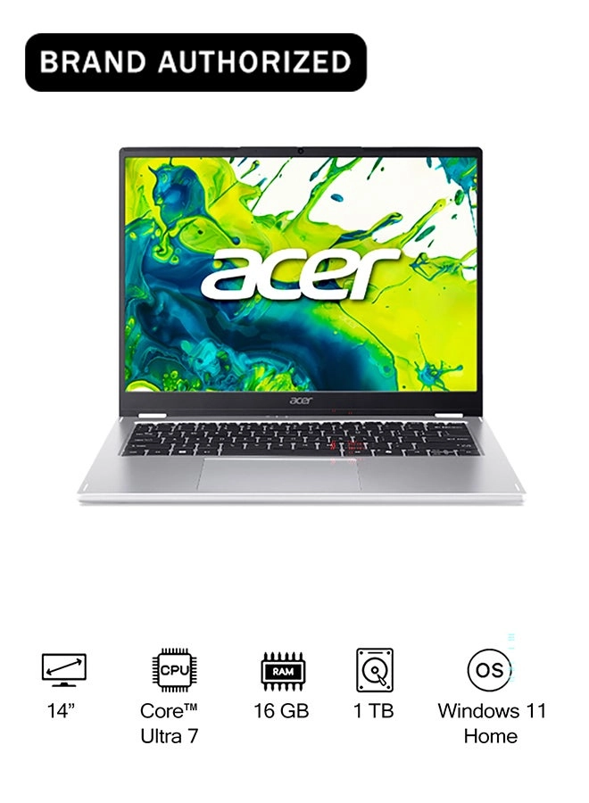 Acer 1st Series Aspire Spin 14 NX.DH8EM.002 - 14'' Core Ultra 7-155U 16GB DDR5 1TB SSD
