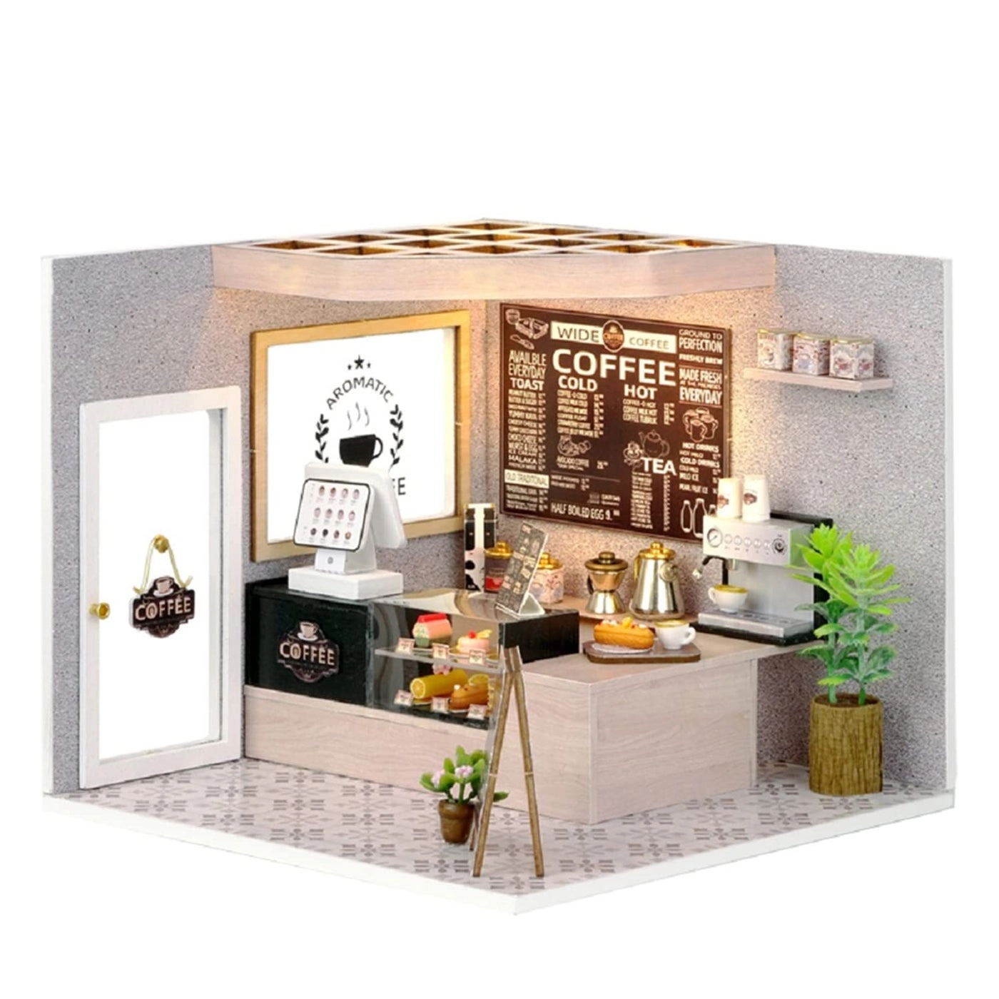 Dollhouse Miniature DIY House Kit - Time Cafe 1:24