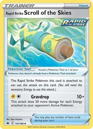 Pokémon Rapid Strike Scroll of The Skies 151/198 - English