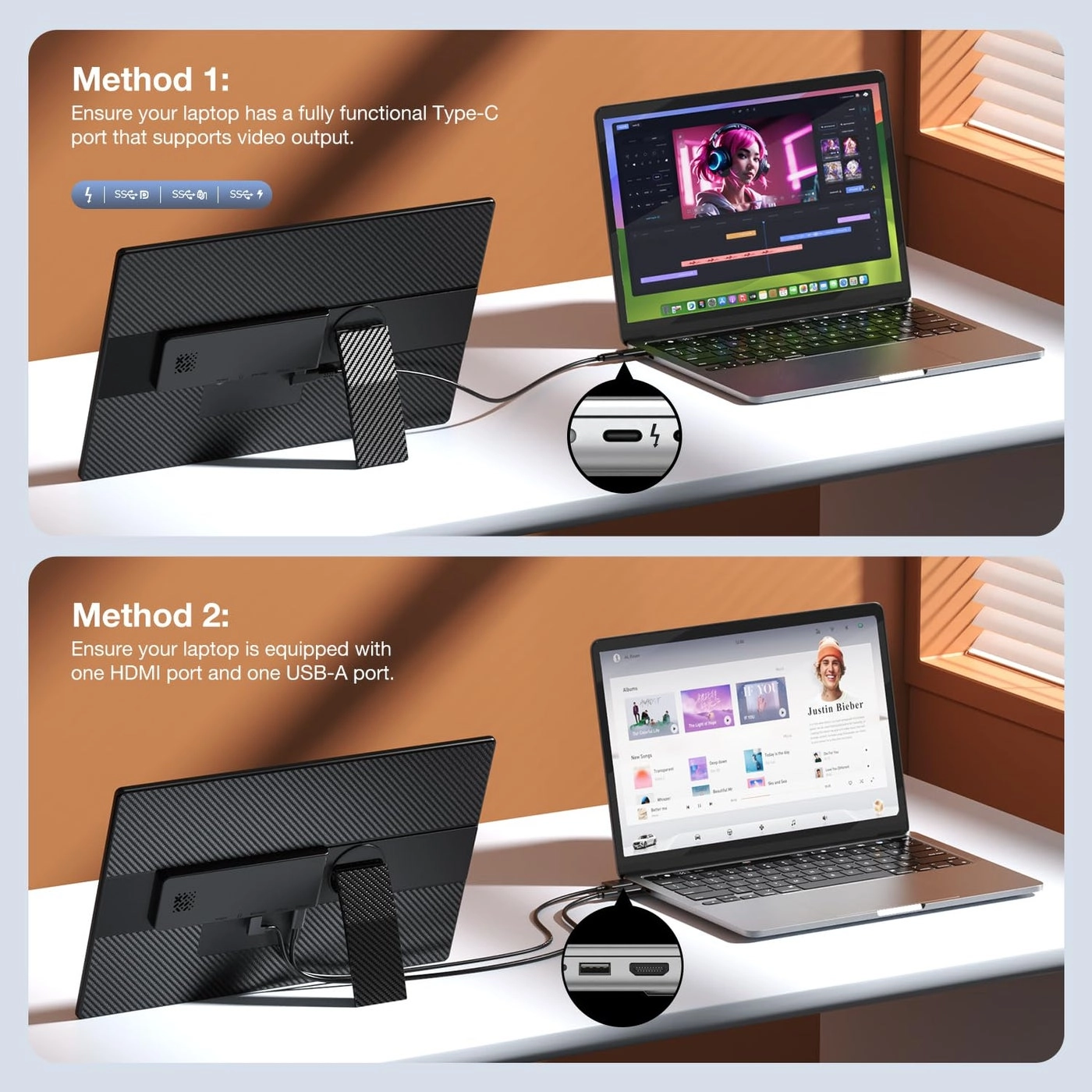 Portable Monitor - FHD 1200P 16 Inch