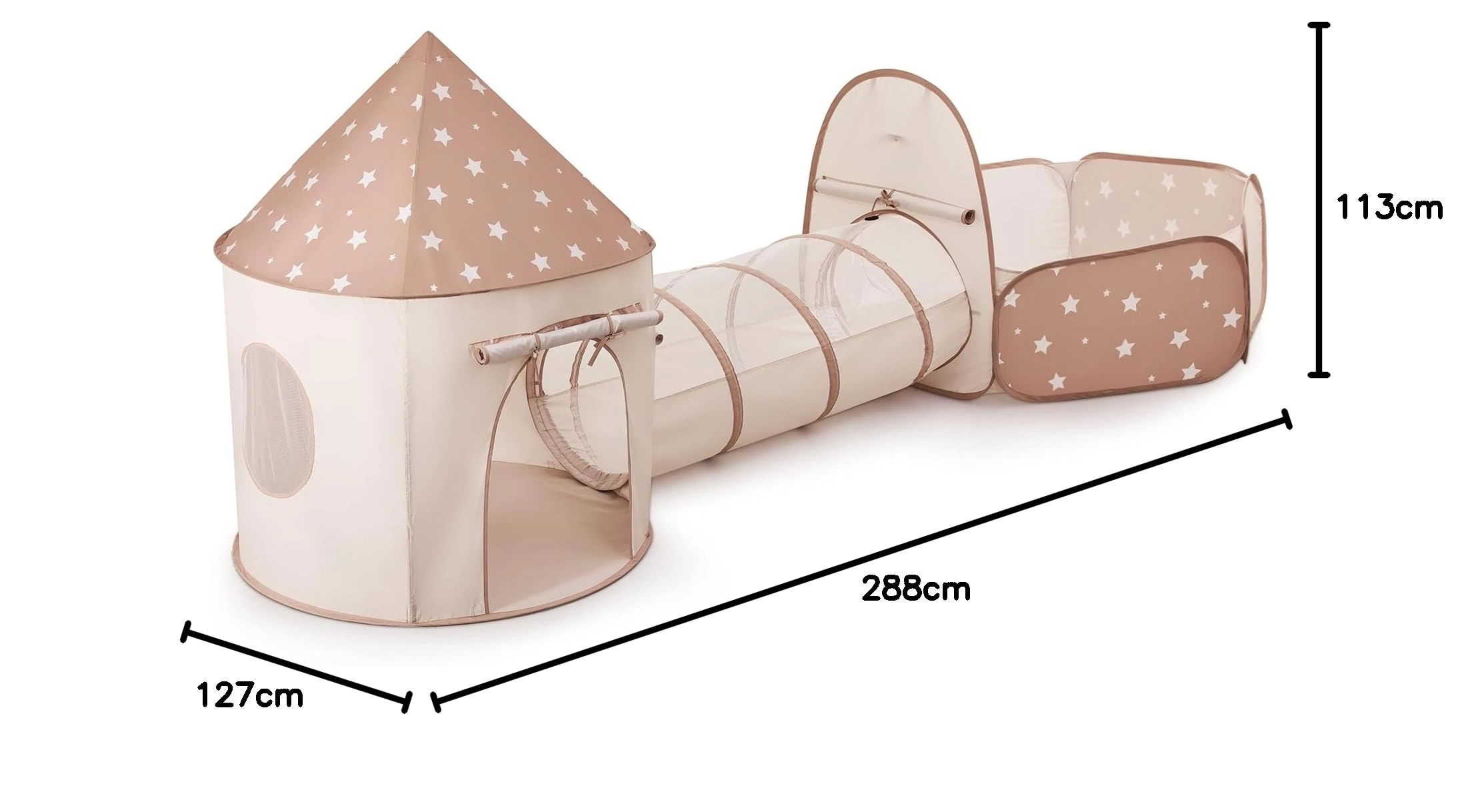 3 in 1 Play Tent - 113 cm x 288 cm x 127 cm