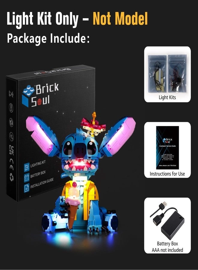 Light Up Kit - Compatible with Lego 43249 Stitch Cable-Hiding Tech