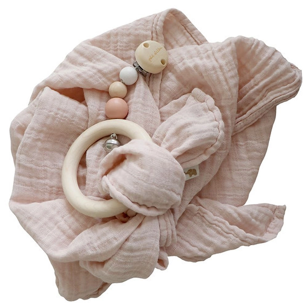 Eco Wood Baby Rattle Clip - Suitable for 3 months & above Sustainable German Wood Elephant