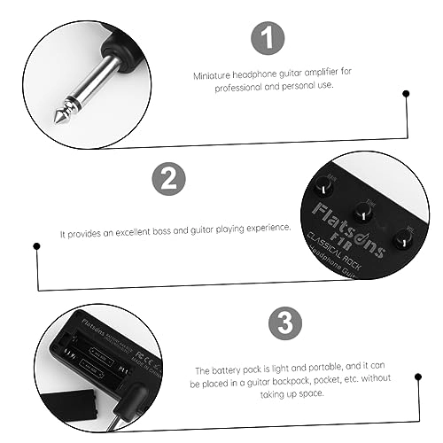 Miniature Headphone Guitar Amp - Black Portable 2 AAA