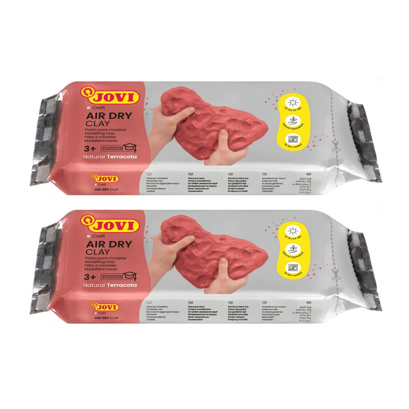 Jovi Natural Terracotta Pottery Sculpting Clay - 250g 2 pcs.