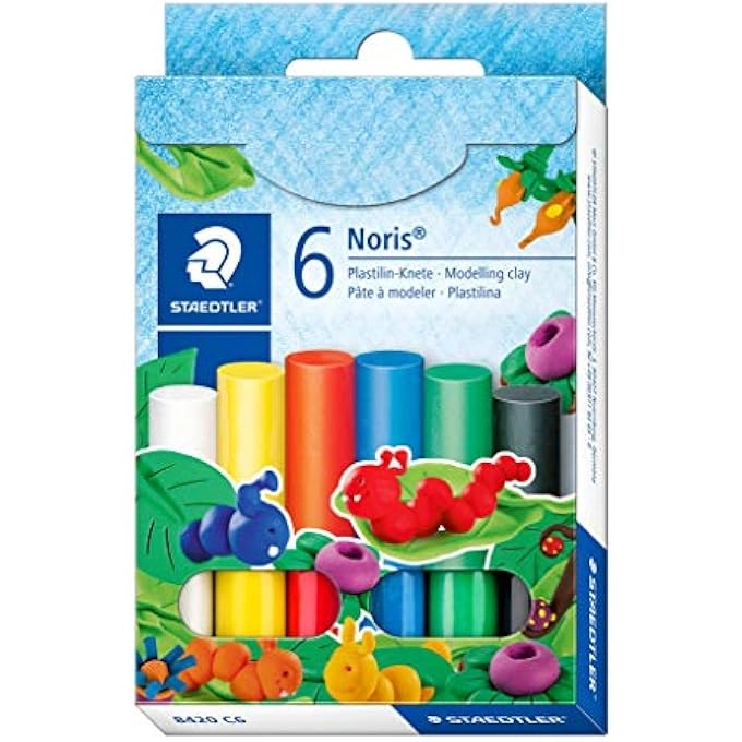 Staedtler ST 8420 C6 - PLASTICINE DOUGH PACK OF 6