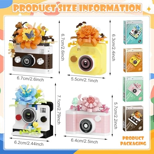 Mini Building Blocks - Floral Camera