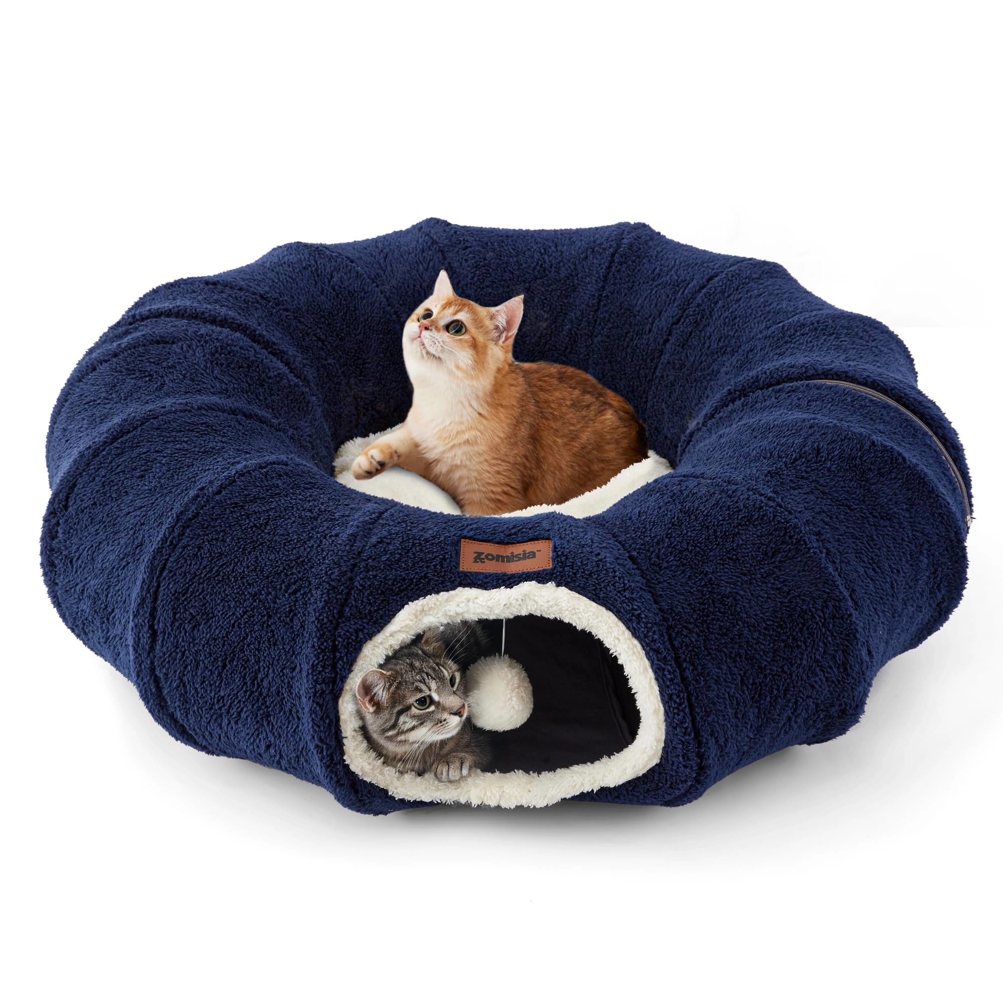 Apollo Cat Tunnel Bed - 85.1L x 85.1W x 25.4H centimeters Polyester