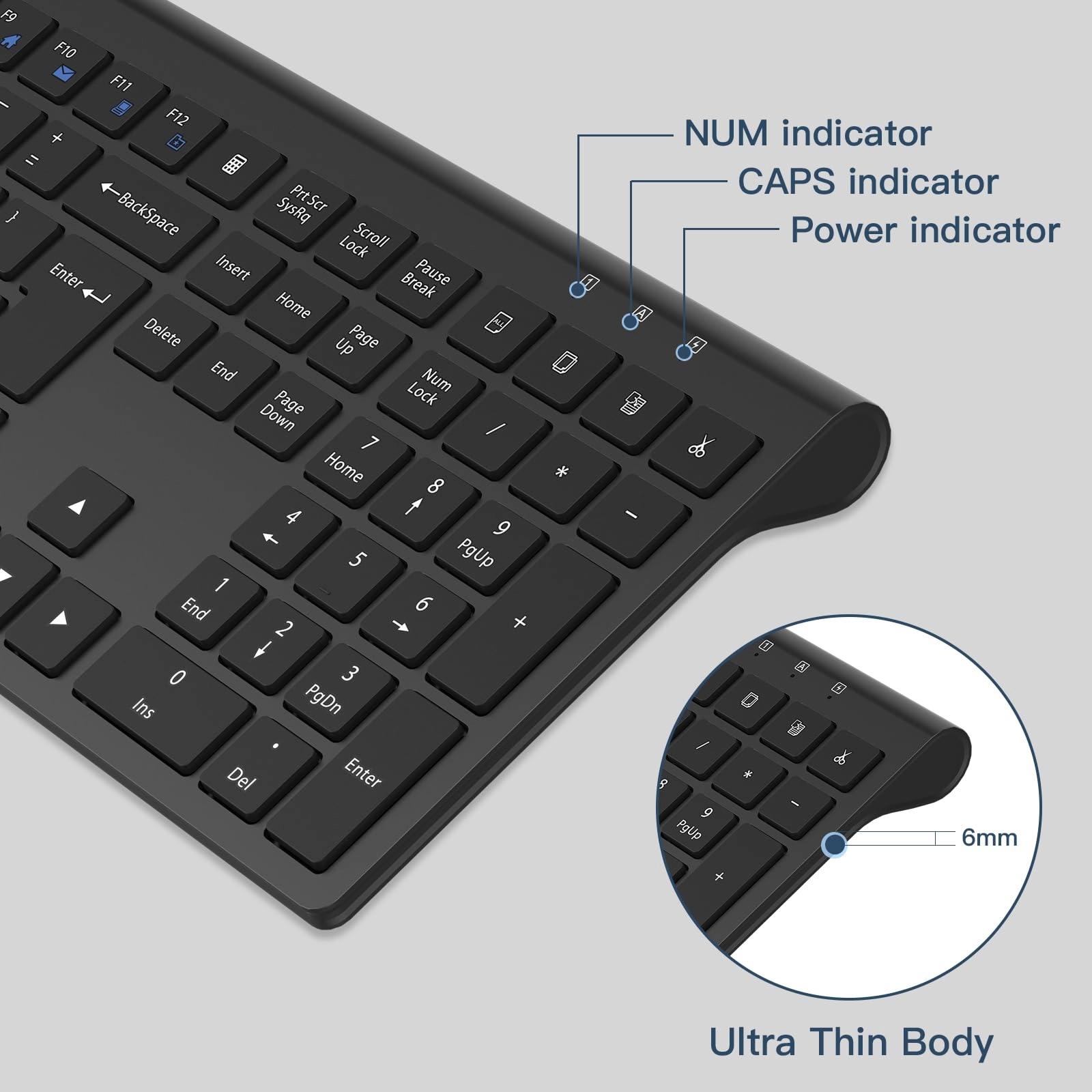Wireless Keyboard Mouse Combo - UK Wireless