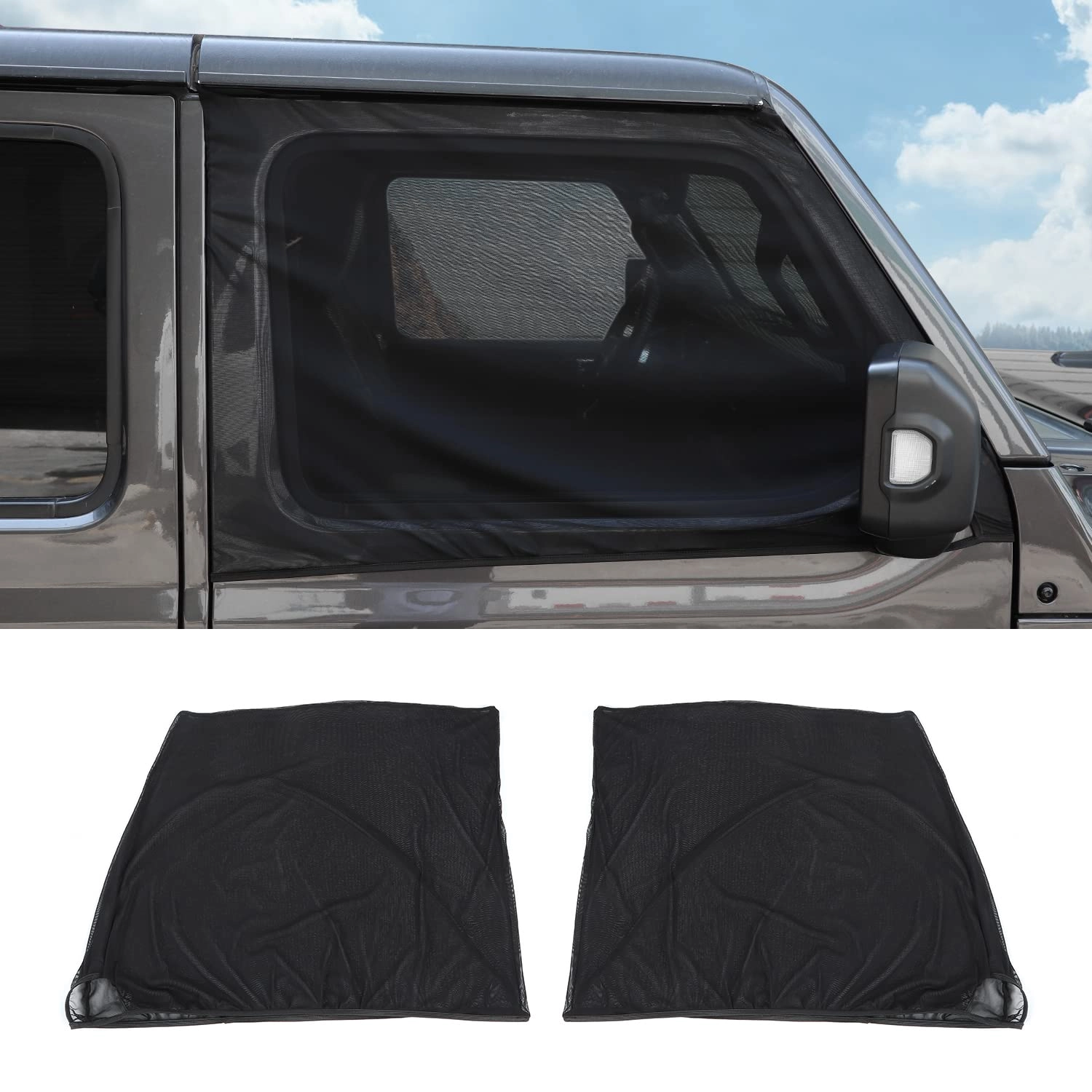 RT-TCZ Front Window Sun Shade - Jeep Wrangler 1997-2024