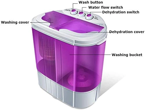 PYXZQW Mini Portable Double-Tube Washing Machine Elution Dual-Use with Timing Control Washing capacity: 4.0KG