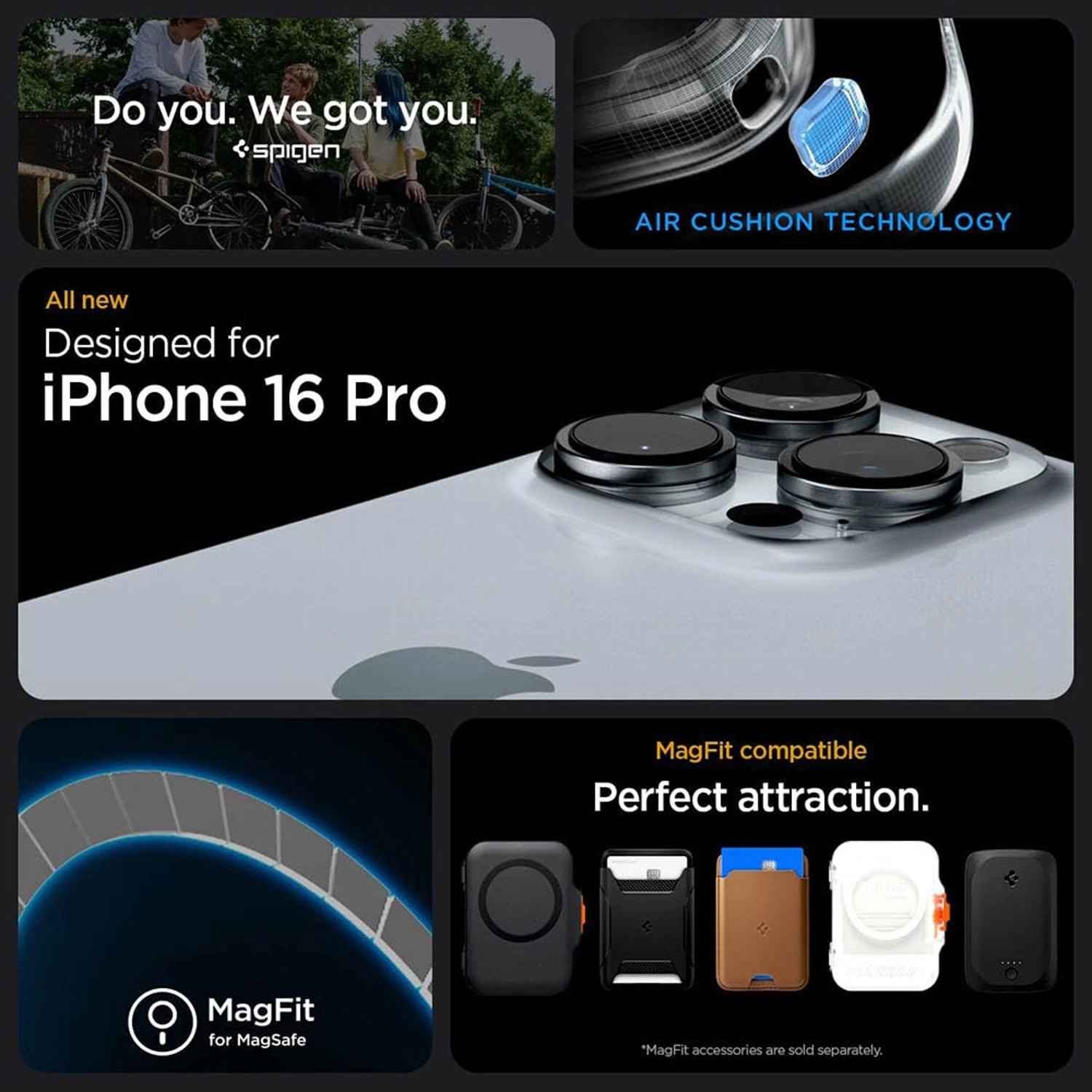 Rugged Armor MagFit Case with MagSafe for iPhone 16 Pro