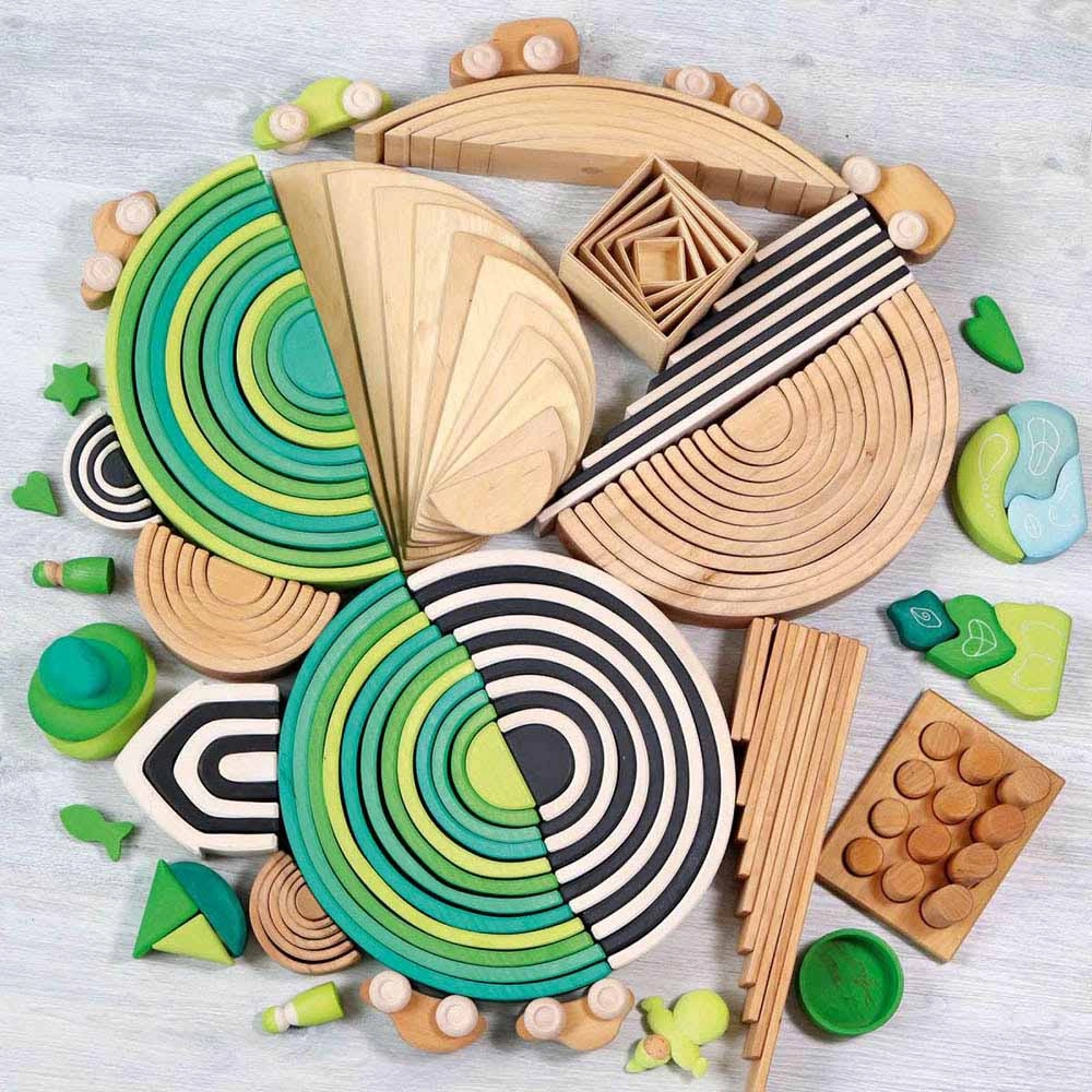 Stacking Rainbow Toy - Suitable for 3 years and above 12 pieces